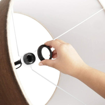 Modern Floor Lamp with Lampshade - Black Metal - 4Ft Height - 12 Inch Shade