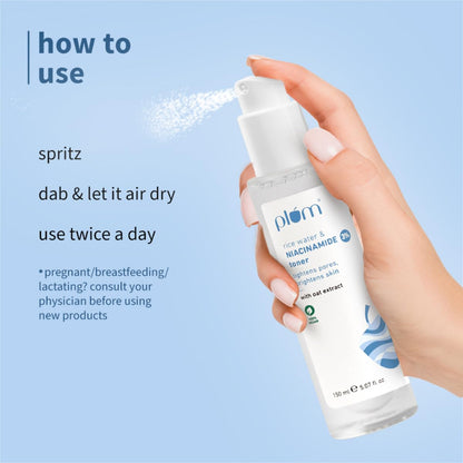 3% Niacinamide Rice Water Toner 150ml | Alcohol-Free, Pore Tightening