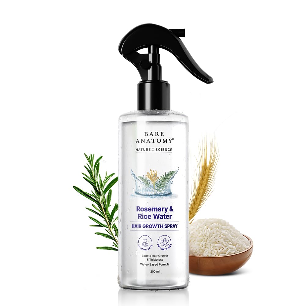 Rosemary & Rice Water Hair Growth Spray, 200ml - Non-Greasy