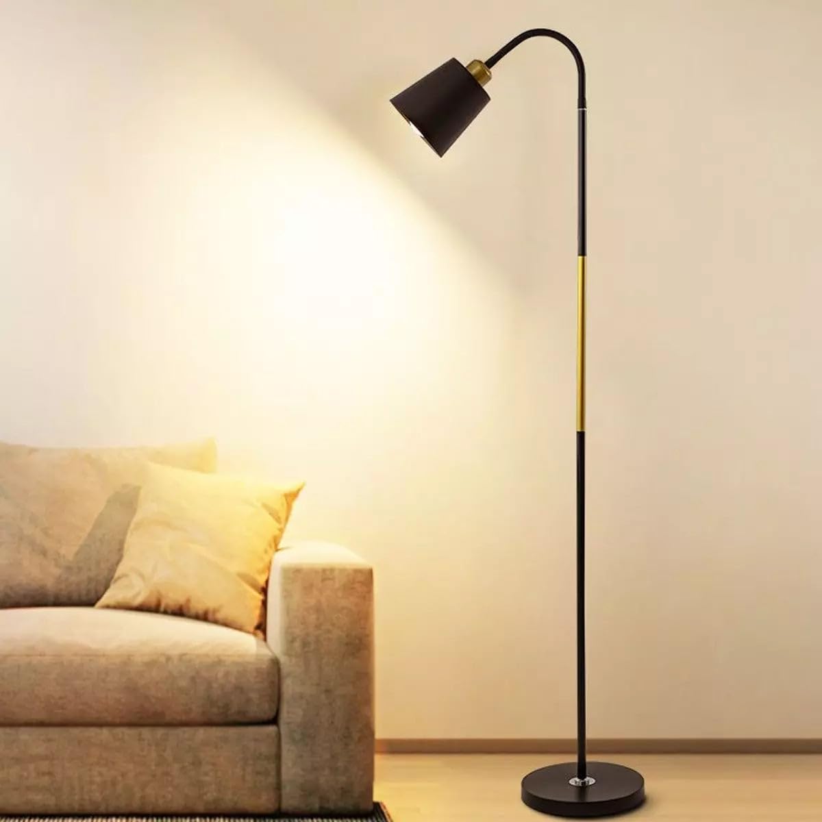 LED Floor Lamp Modern Minimalism Black Metal 150 cm