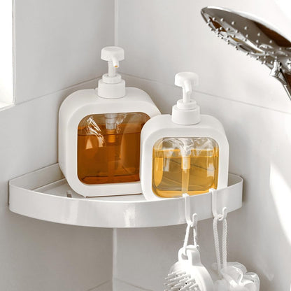 Soap Dispenser - Modern White Plastic - Refillable 10 Oz/17 Oz - Leak-Proof Pump - Eco-Friendly Design