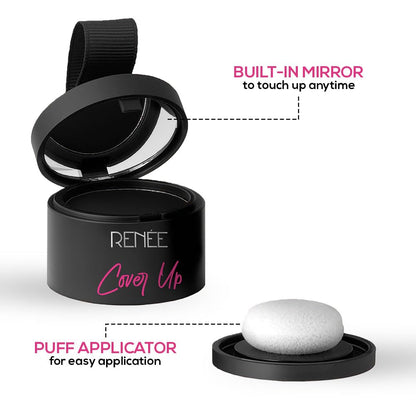 Black Hair Powder 4g - Covers Grey Roots & Bald Spots Instantly