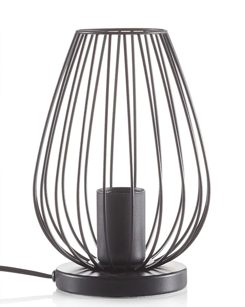 Metal Table Lamp Vintage Design Black 22x22x21 cm