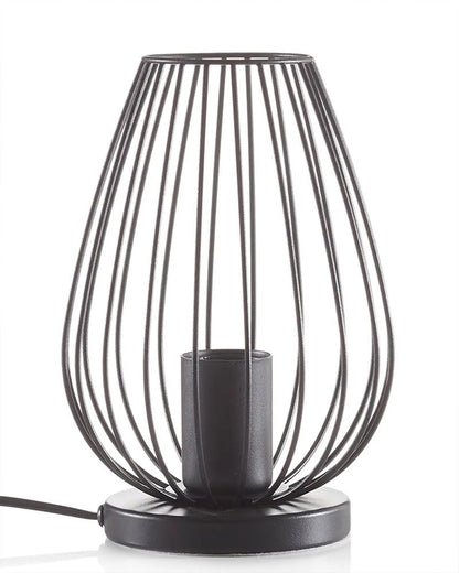 Metal Table Lamp Vintage Design Black 22x22x21 cm