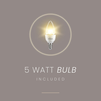 Table Lamp with Off-White Fabric Shade and Taupe Concrete Base - 27 cm - Includes 5W LED Bulb