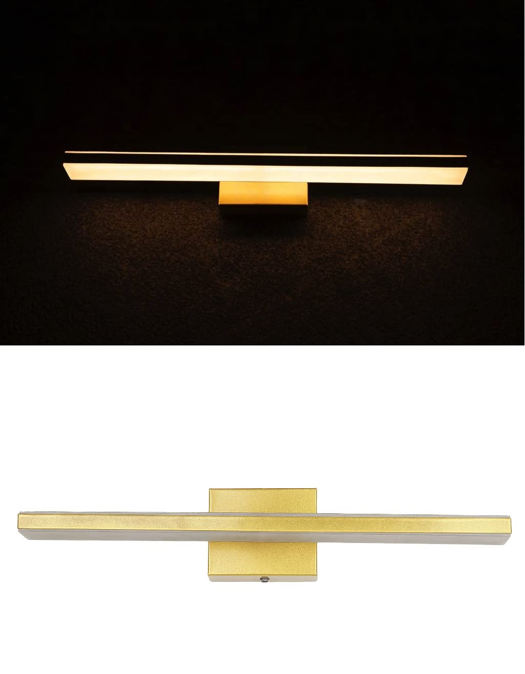 LED Wall Light 15W Modern Black Metal & Acrylic 18 Inch for Bathroom & Bedroom