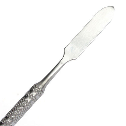 Shiny Makeup Palette with Spatula, 100g, Square Silver