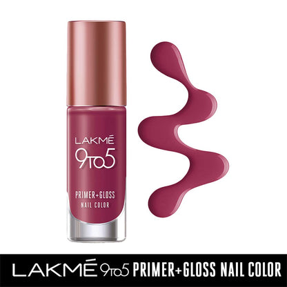 9 To 5 Glossy Nail Color, Berry Business, 6ml