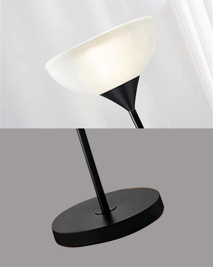 Modern Floor Lamp with Acrylic Shade - Black - 28x28x132 cm