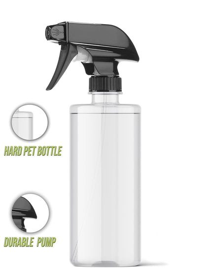 2-Pack 500ml Clear Spray Bottles for Face, Hair, Garden