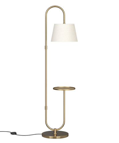 Floor Lamp with Shelf Modern Design Brass Antique Finish 5ft Height 10 Inch Diameter
