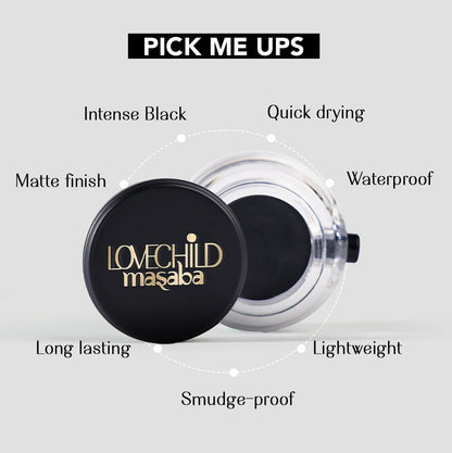 Waterproof Gel Eyeliner Black, Smudge-Proof, Long-Lasting