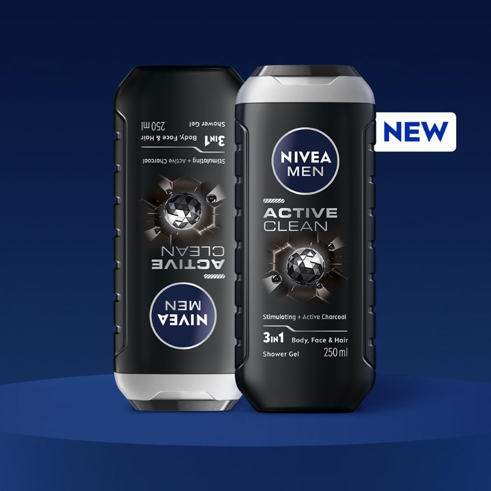 Active Clean Body Wash with Charcoal for Men - 250 ml