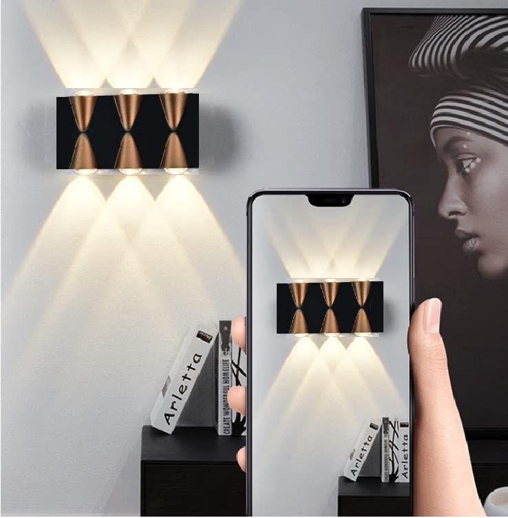 LED Wall Light Modern Design Black & Gold Waterproof 6W 220V 265V