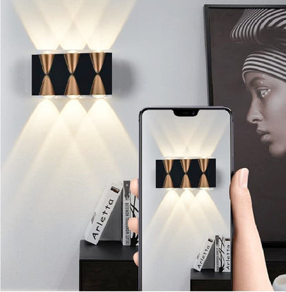 LED Wall Light Modern Design Black & Gold Waterproof 6W 220V 265V
