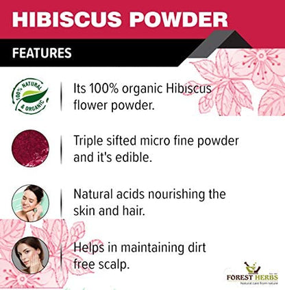 Natural Herbal Hair Pack with Amla, Reetha, Shikakai & Hibiscus - 100G Each, 5 Count