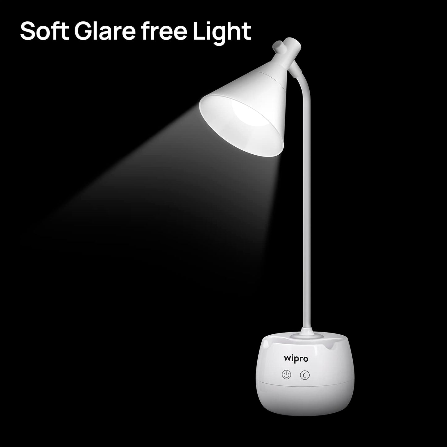 Rechargeable LED Table Lamp with Flexible Design, ABS, White, 6W