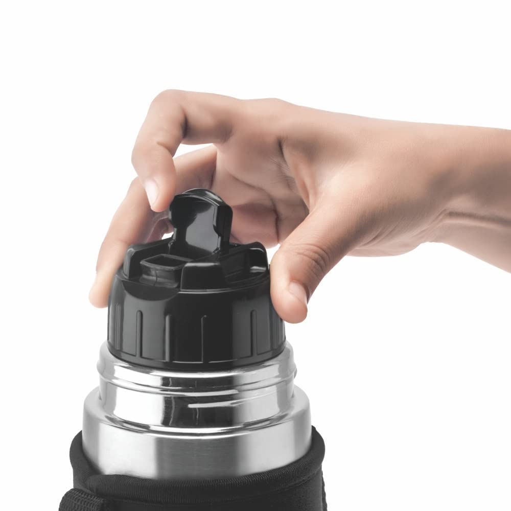 Borosil Hydra Thermo 1000 ml Stainless Steel Water Bottle | Double Wall Vacuum Insulated Flask