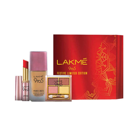 Festive Limited Edition Makeup Kit - Primer, Foundation, Lipstick