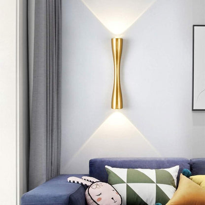 LED Wall Light Up/Down Creative Design Gold 6 Watt Warm White IP-65 Rainproof