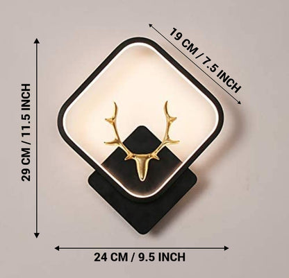 Wall Lighting LED Lamp Adjustable Color Changing Black Square 25cm
