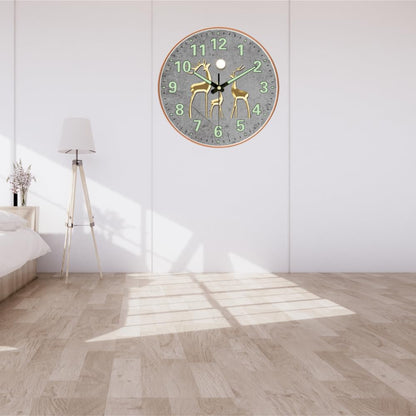 Silent 12-Inch Wall Clock with Glow in the Dark Numbers - Battery Operated, Non-Ticking, Modern Design