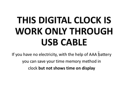 Large Digital LED Wall Clock with Remote Control, Gray, USB Powered, Multi-Function Display