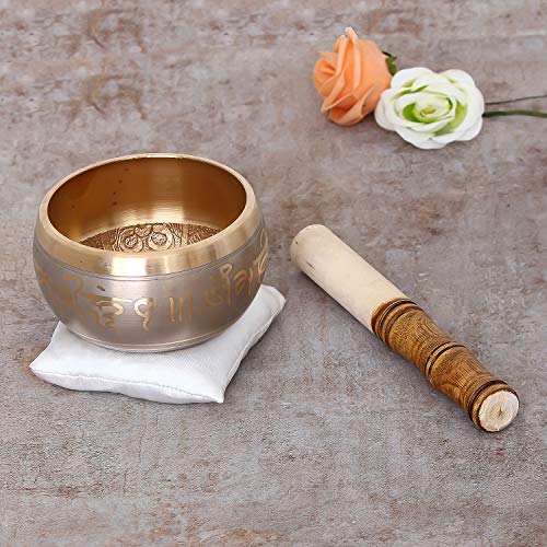 Singing Bowl 5 Inch Metal Alloy with Striker Stick for Meditation and Music Therapy