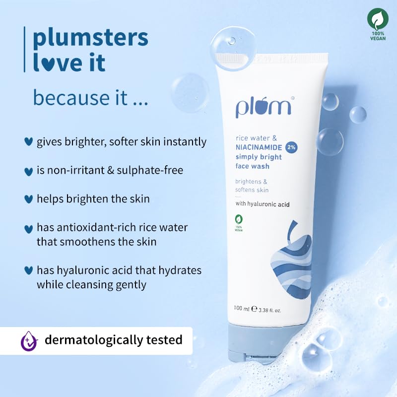 2% Niacinamide Face Wash with Rice Water - Brightens & Hydrates