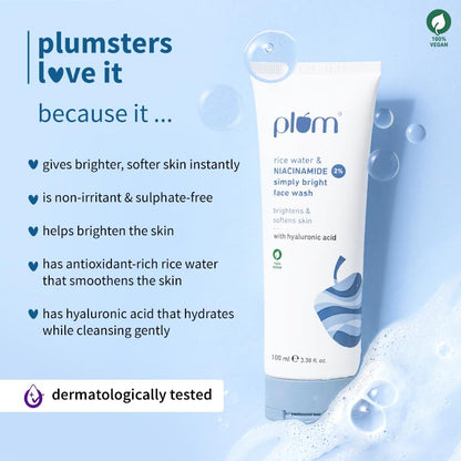 2% Niacinamide Face Wash with Rice Water - Brightens & Hydrates