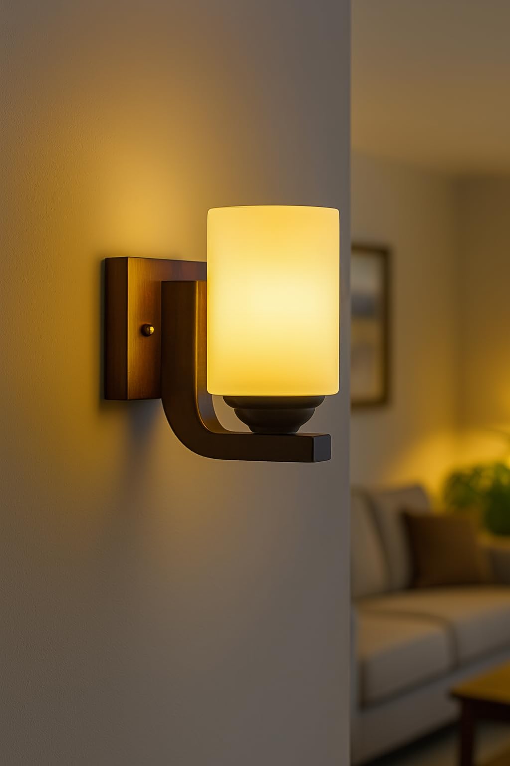 Wall Light Up & Down Black Wood 20cm for Living Room and Bedroom
