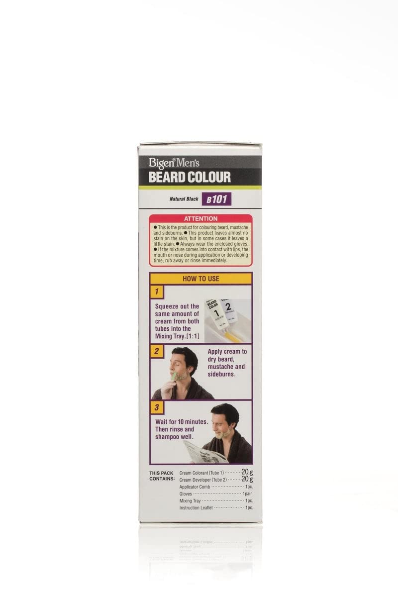 Men's Beard Color Natural Black B101
