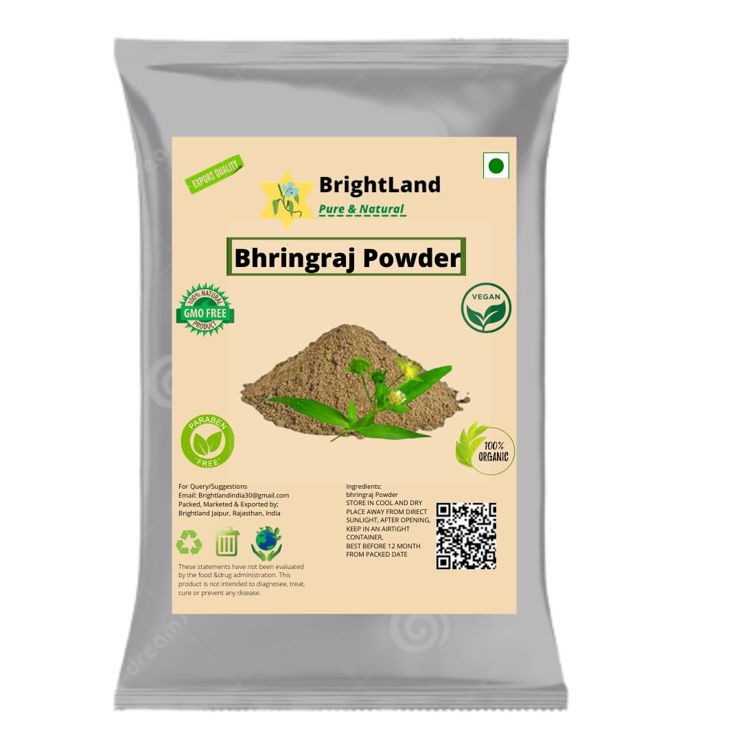 Organic Herbal Hair Pack - Amla, Reetha, Shikakai & More