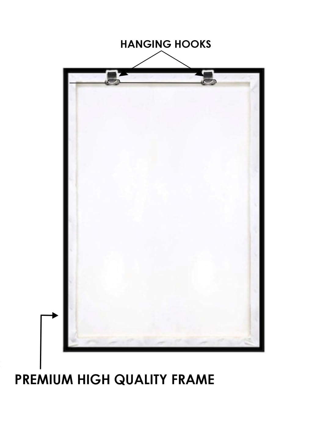 Wall Painting Golden Lucky Wish Tree Canvas Print with Brown Frame 24x36 inches (61x91 cm)
