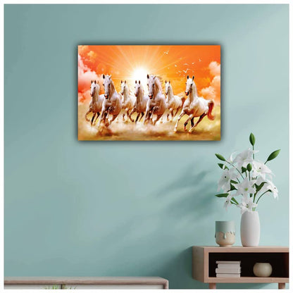 Wall Painting 7 Running Horses UV Textured MDF 30 cm x 45 cm