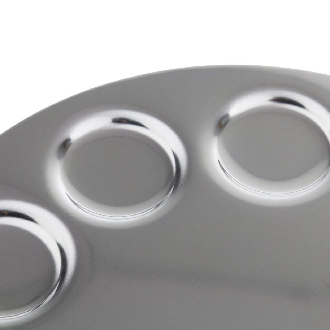 Stainless Steel Makeup Mixing Plate & Spatula Tool (Silver)