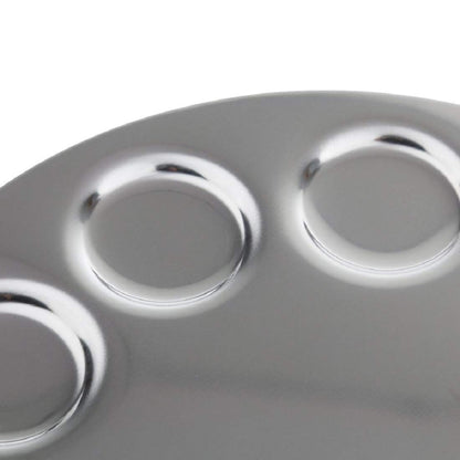 Stainless Steel Makeup Mixing Plate & Spatula Tool (Silver)