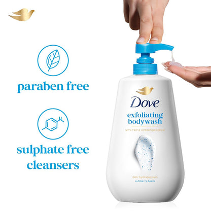 Exfoliating Body Wash with Triple Hydration, 825ml
