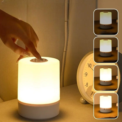 Touch Control LED Table Lamp - USB Rechargeable - White - Modern Design