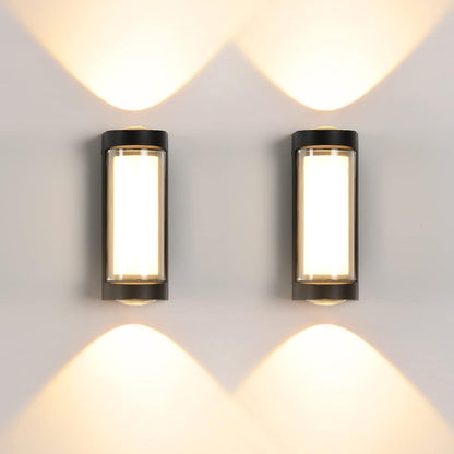 LED Wall Light Outdoor Waterproof 4 Watt Aluminium Modern Design 2-Pack