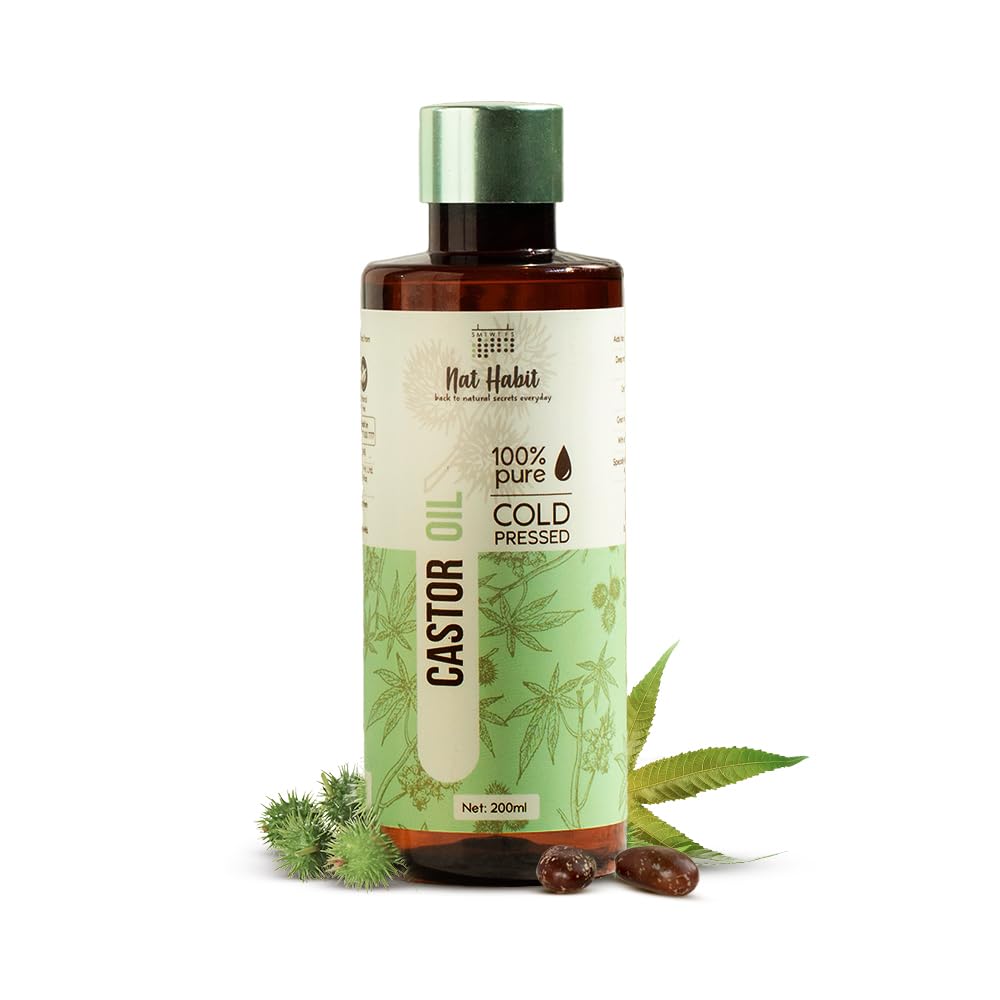 Cold Pressed Pure Castor Oil for Skin & Hair, 200ml