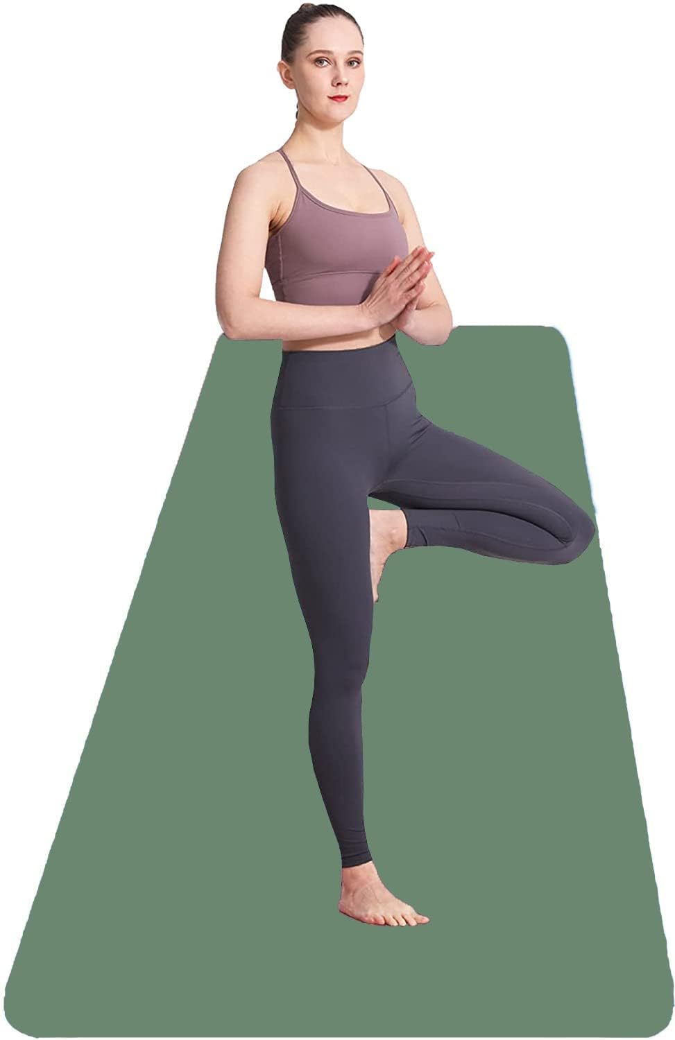 Eco-Friendly Non-Slip Yoga Mat, 4mm Thick, Green