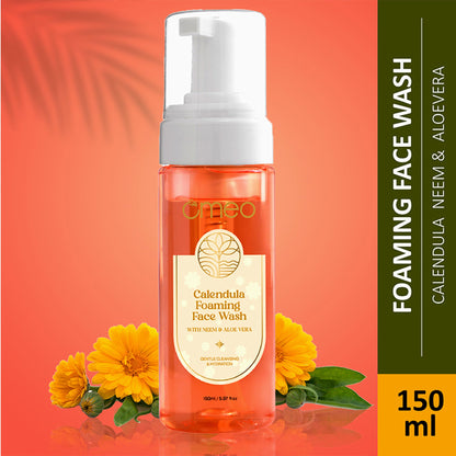 Omeo Calendula Foaming Face Wash - Gentle, Daily Use, Safe For All Skin Types