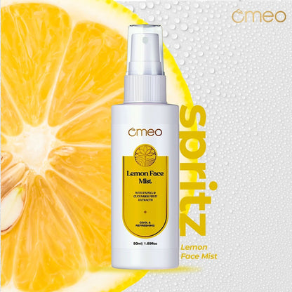 Omeo Lemon Face Mist With Papaya & Cucumber Extract - Cool & Refershing