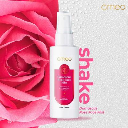 Omeo Damascus Rose Face Mist With Papaya & Cucumber Extract - Cool & Refershing