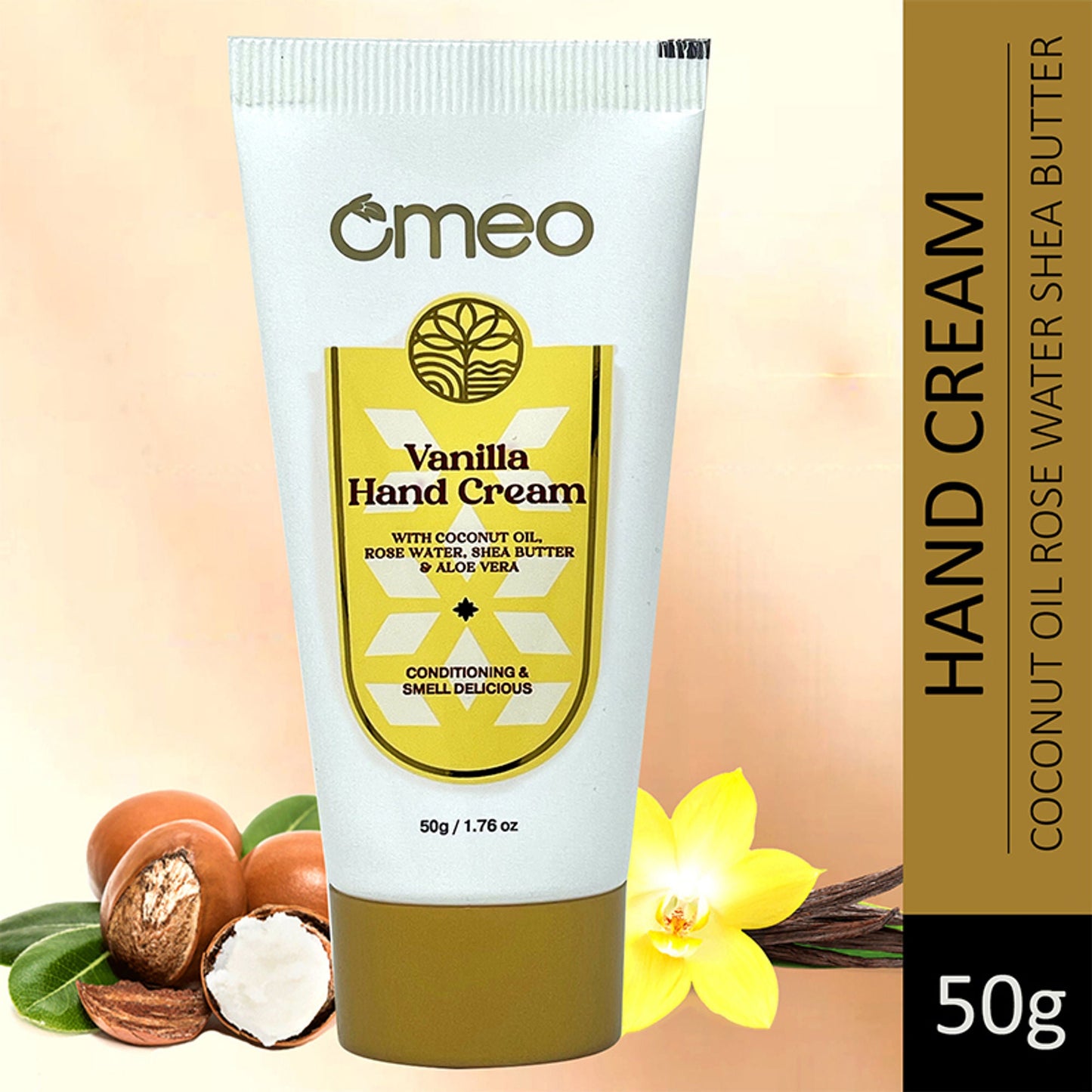 Omeo Vanilla Hand Cream - For Glowing & Hydrated Hands
