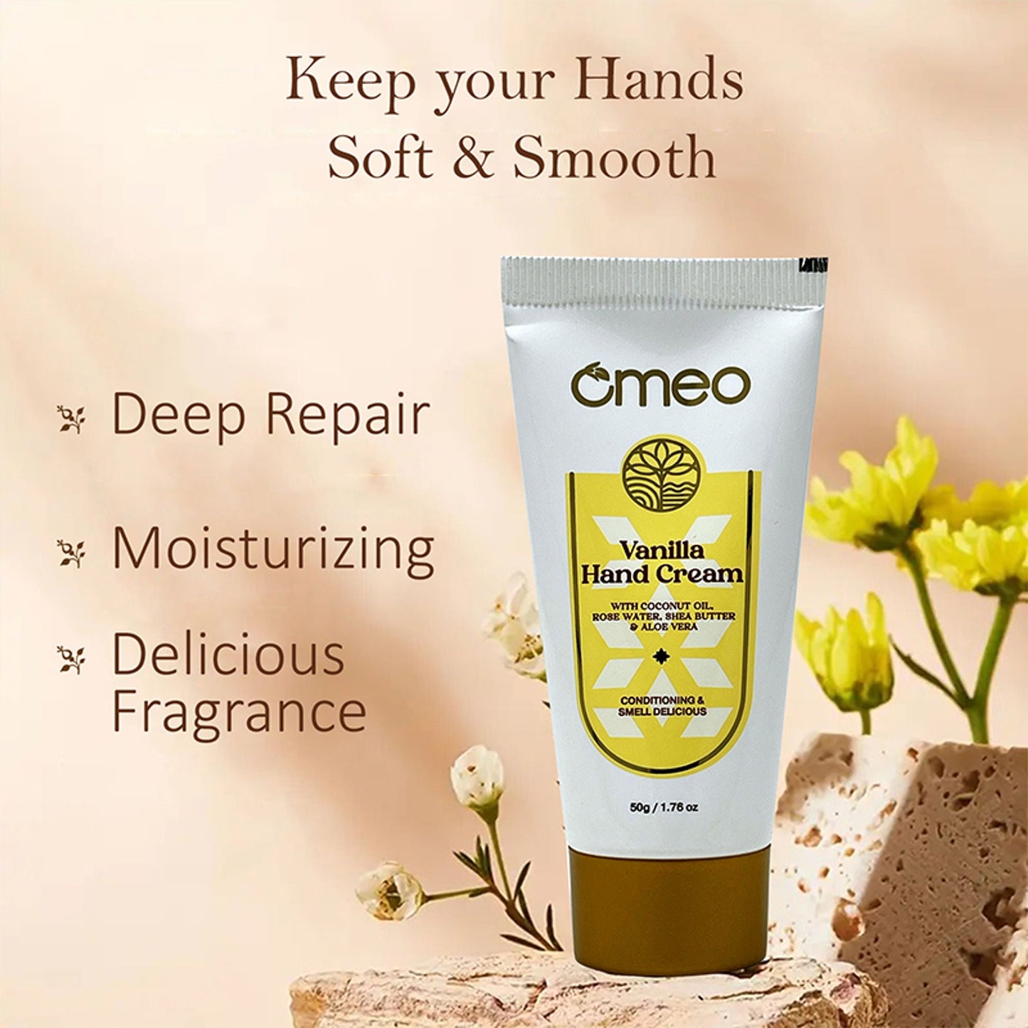 Omeo Vanilla Hand Cream - For Glowing & Hydrated Hands