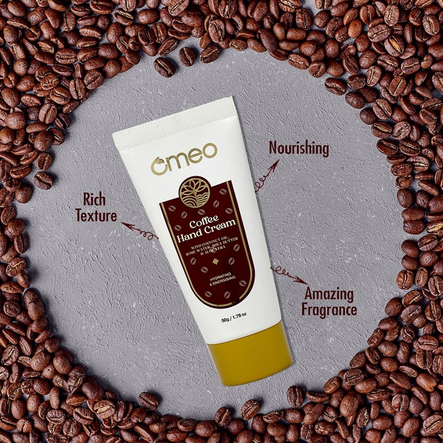 Omeo Coffee Hand Cream - For Glowing & Hydrated Hands