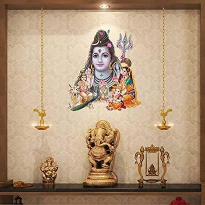 Rangoli Vinyl Religious Wall Sticker Multicolour