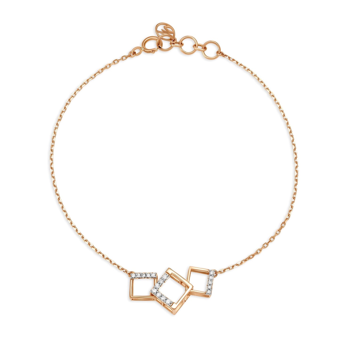 14KT Rose Gold Diamond Bracelet in 14K Rose Gold, 0.079 ct